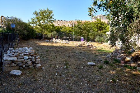 A_fenced_archaeological_site_on_Propylaion_Street_on_August_15,_2020
