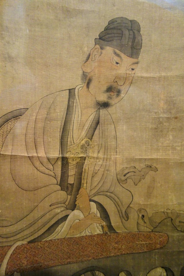 A_Scholar_Instructing_Girl_Pupils_in_the_Arts,_by_Chen_Hongshou_(1598-1652),_detail_1,_China,_after_1646,_ink_and_color_on_silk_-_Berkeley_Art_Museum_and_Pacific_Film_Archive_-_DSC04236