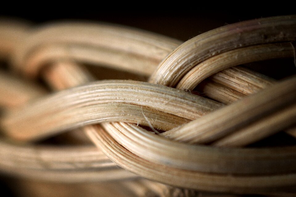Wicker container natural