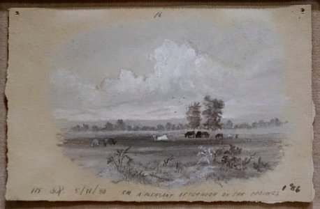 A_Pleasant_Afternoon_on_the_Prairies,_by_Frank_Reaugh,_May_31,_1880,_pastel_and_graphite_on_paper_-_Harry_Ransom_Center_-_University_of_Texas_at_Austin_-_DSC08448