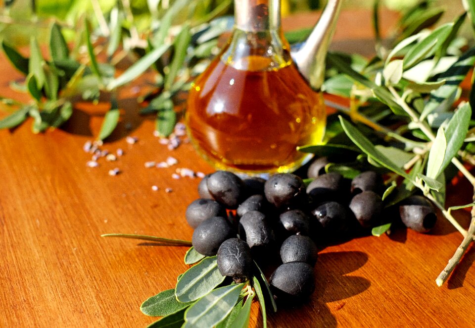Black olives drupe mediterranean