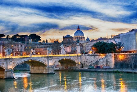 Italy river church