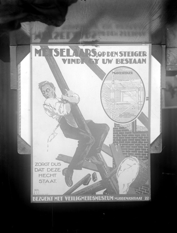 9x12_Reproductie_van_veiligheidsplaat_over_veilig_metselen_op_steiger,_Bestanddeelnr_256-0434