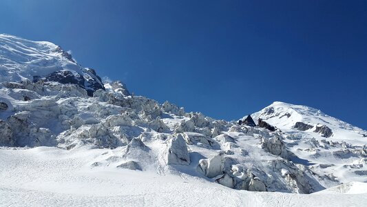 Grands mulets glacier high mountains