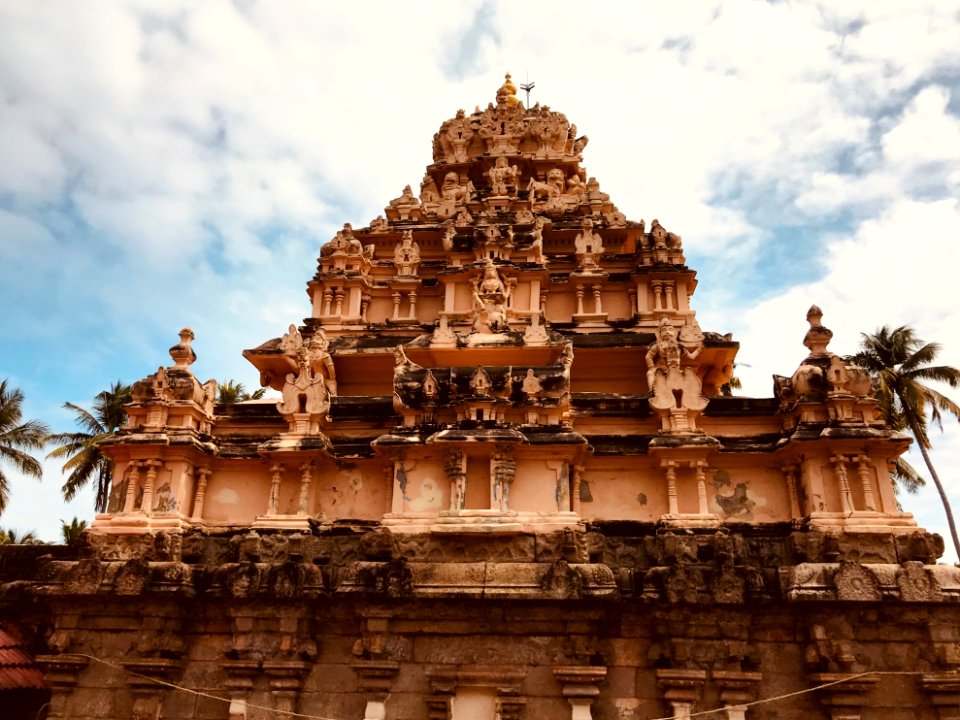 9th_century_Parthasarathi_temple_vimana_with_Dakshinamurti,_Parthivapuram_Tamil_Nadu