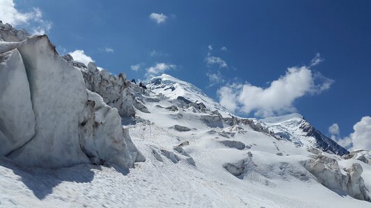 Grands mulets glacier high mountains