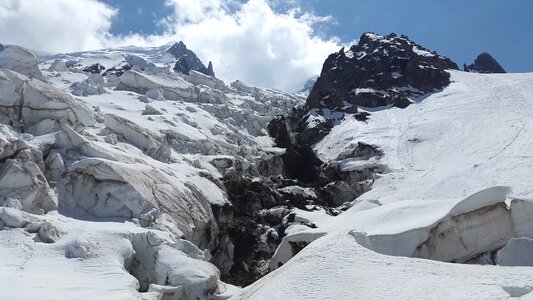 Mont blanc grands mulets high mountains photo