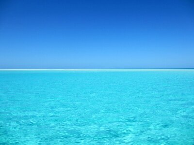 Tropical paradise blue water photo