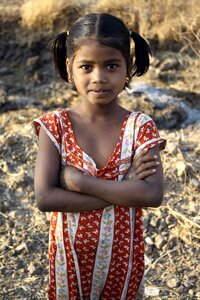 Standing ethnic female