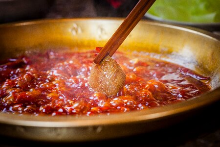 Chafing dish tripe beef