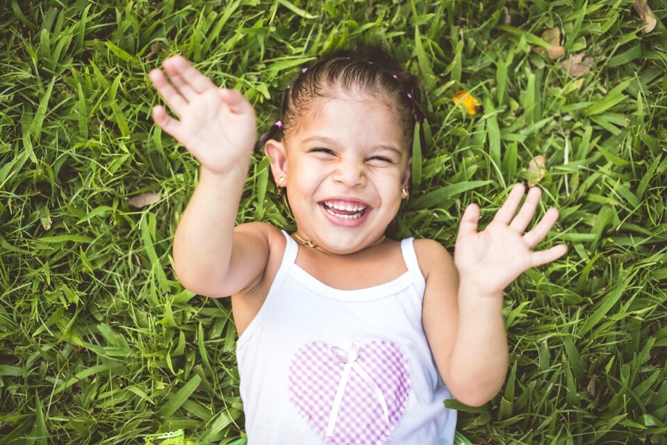 Joy happy children playing