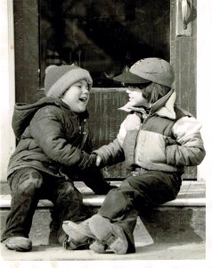 Retro old picture children