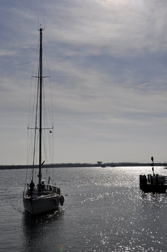 Sea sailing sailing boat