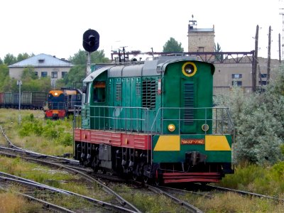 ЧМЭ3Т-7142,_Казахстан,_Карагандинская_область,_станция_Распорядительная_(Trainpix_210136)