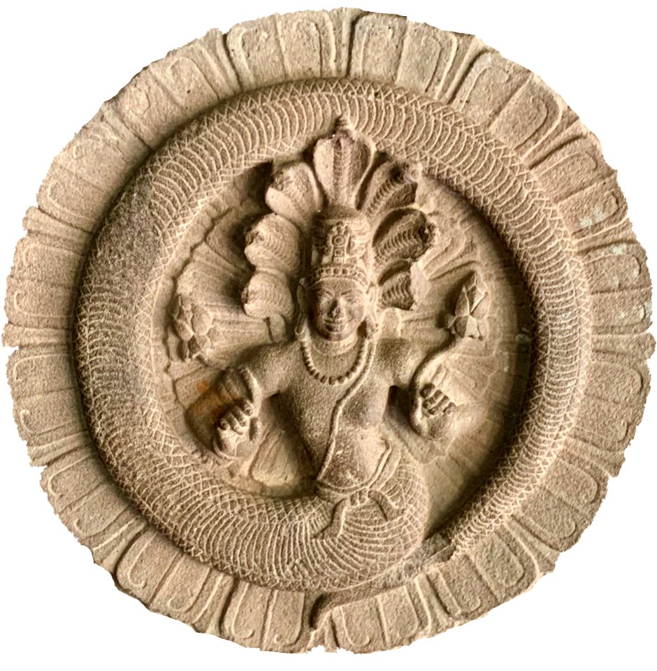 8th_century_Nagaraja_carving,_temple_ceiling,_Alampur,_Telangana
