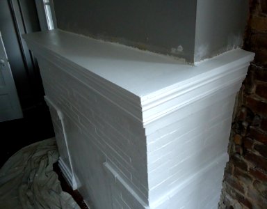 9_Irving_A_2014_kitchen_fireplace_mantle_almost_finished