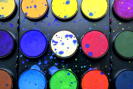 Color palette stationery art supplies