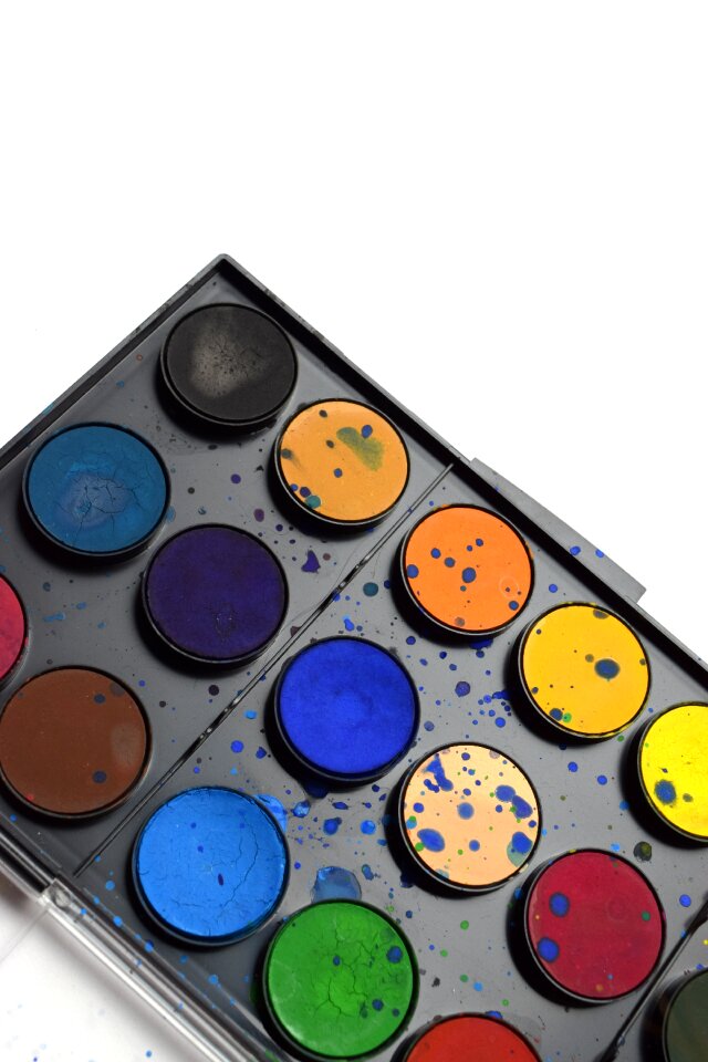 Color palette stationery art supplies
