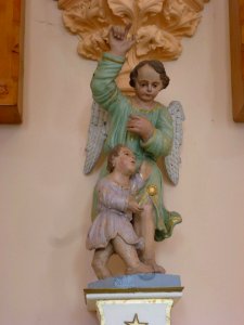 Éperlecques_(Pas-de-Calais,_Fr)_église,_statue_l'ange_gardien