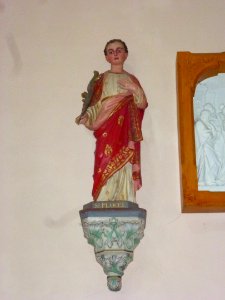Éperlecques_(Pas-de-Calais,_Fr)_église,_statue_St_flocel
