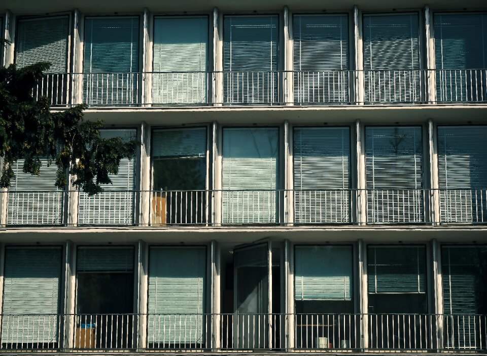 Glass building house