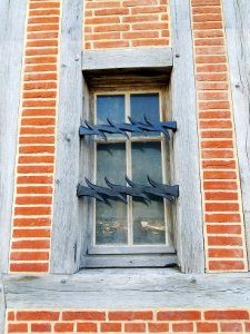 Étripe-chats_sur_les_fenêtres_de_la_Lieutenance_du_Vieux_Bassin_d'Honfleur,_France