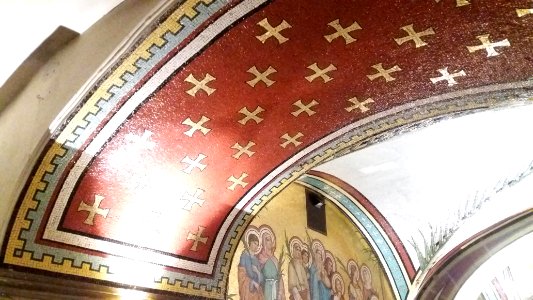 Église_Saint-Nizier_de_Lyon_-_Crypte_-_Mosaïque_au_plafond