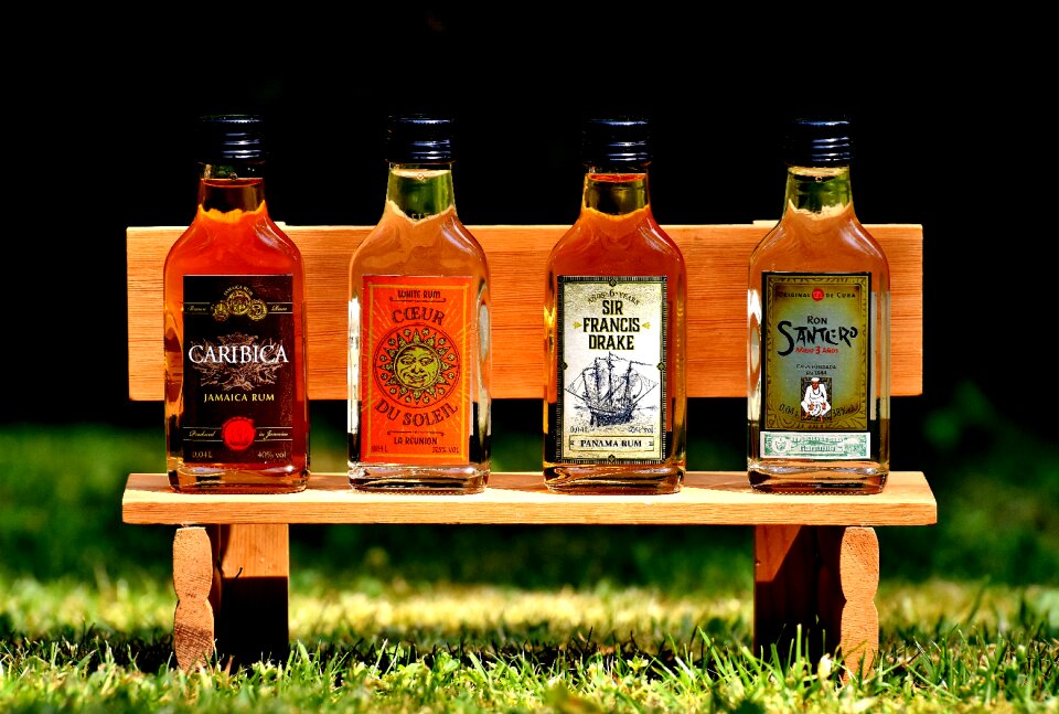 Different origin alcoholic beverage drink