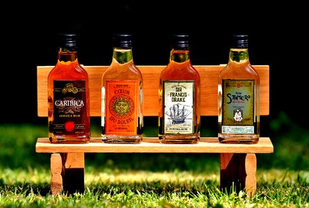 Different origin alcoholic beverage drink