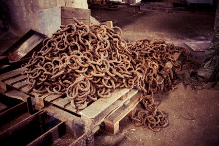 Factory abandoned chain photo