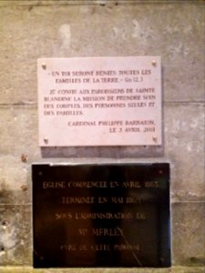 Église_Sainte-Blandine_de_Lyon_-_Plaque_de_la_fondation_de_la_paroisse_et_plaque_du_cardinal_Barbarin