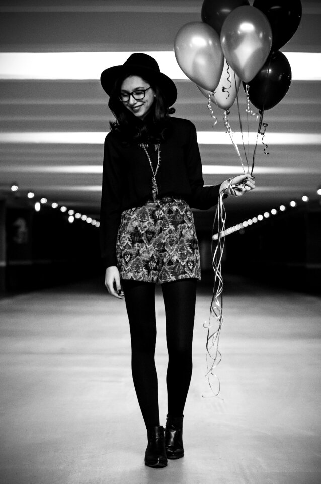Black and white parking fashion