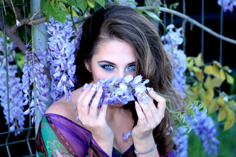 Blue eyes beauty portrait