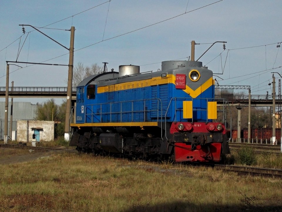 ТЭМ2-6167,_Kazakhstan,_Karaganda_region,_Karaganda-Sorting_station_(Trainpix_77538)
