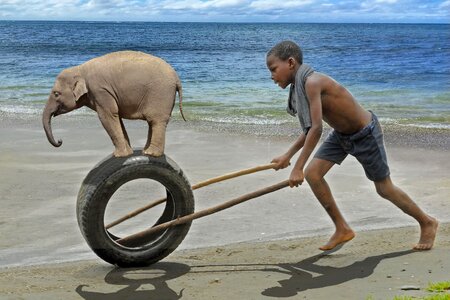 Tire running childhood