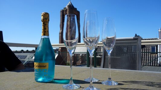 Drink wine glass terrace