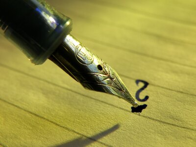 Pen ink writing