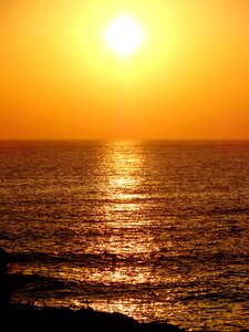 Summer ocean sunset on the sea photo