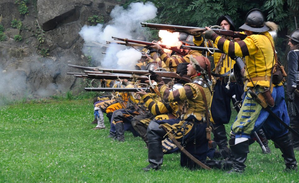 Historical costume muskets war