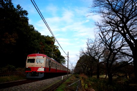北山公園(東京都東村山市)の脇を走る西武新101系(1259F)