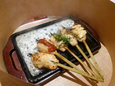 つくね、チーズソース