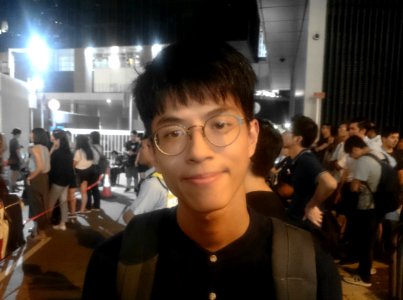 黃台仰喺反東北案被告聲援集會度