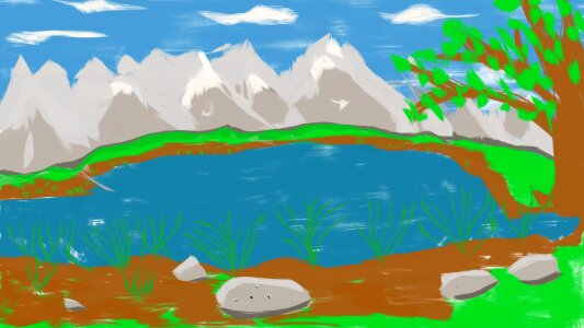 Landscape pastel mare