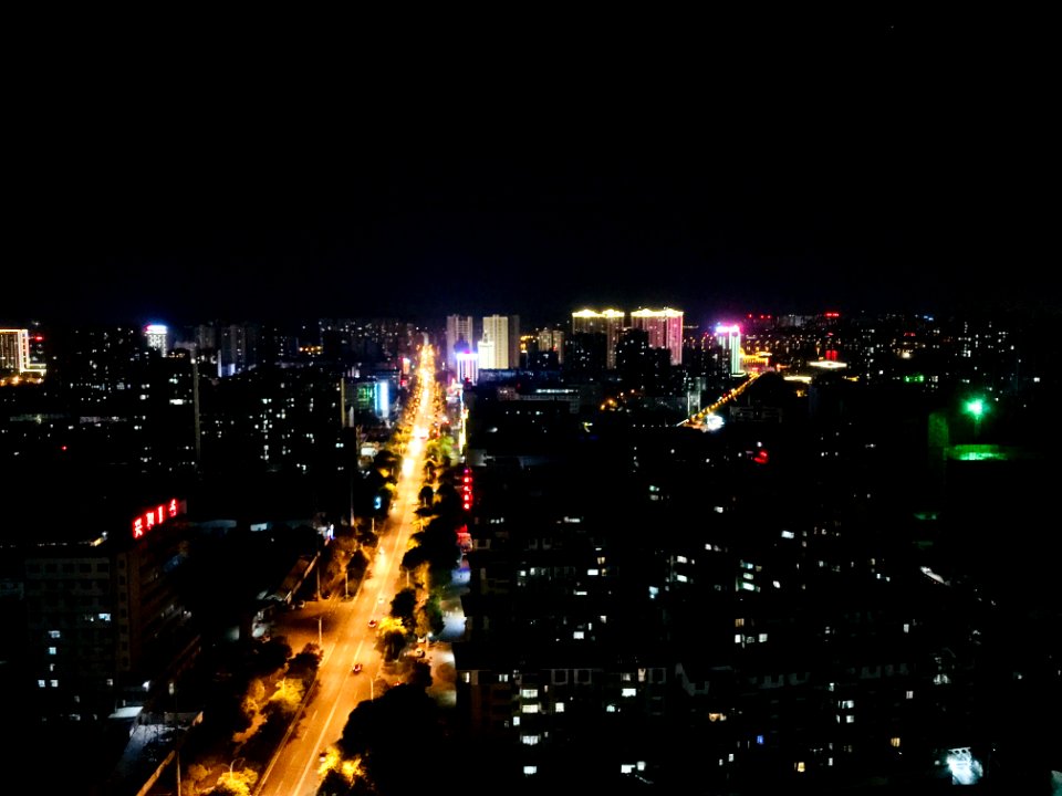 湖北黄冈_遗爱湖附近_黄州区_夜景2