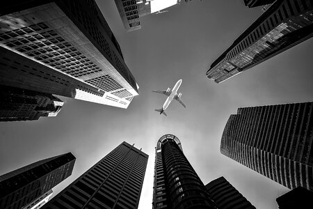 City flight jet photo