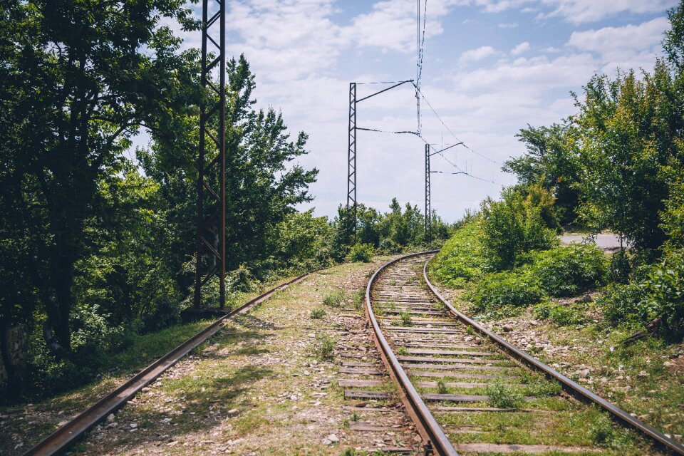 The scenery train tracks views