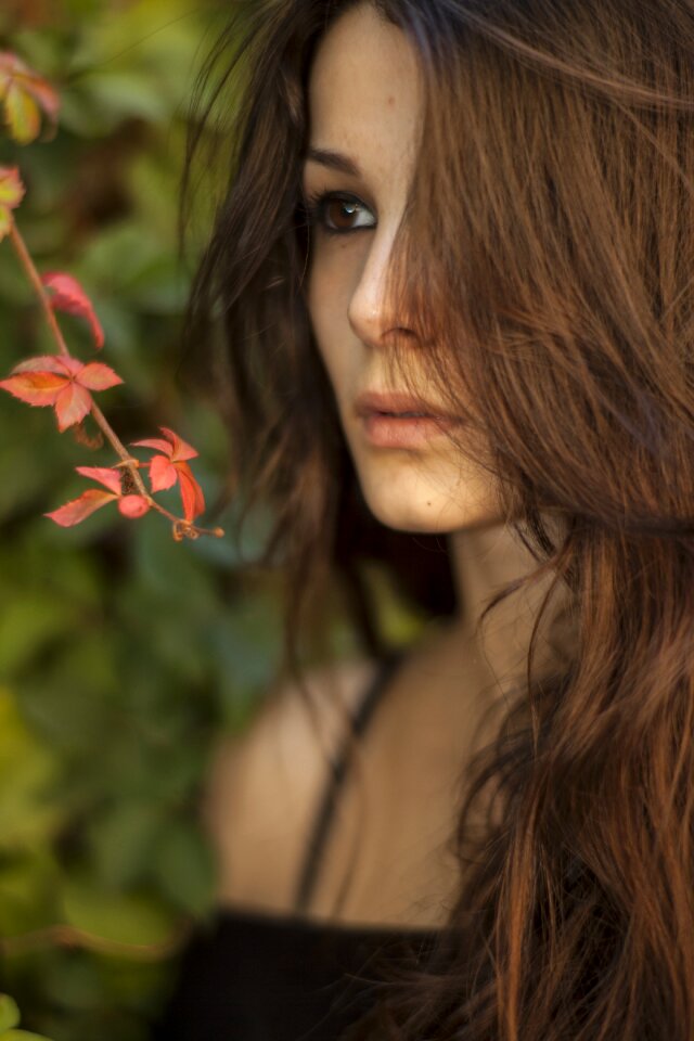 Flower eyes young model