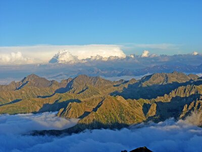 Summit view clouds photo