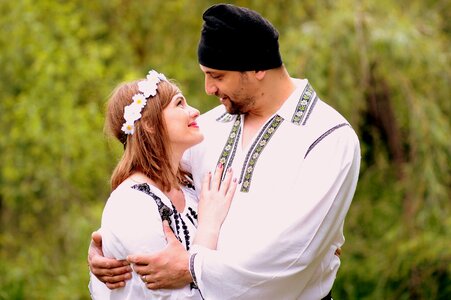 Traditional costume romania love photo