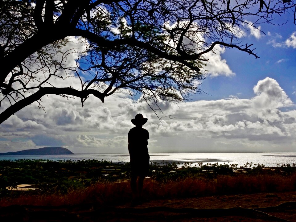 Clouds distant sea
